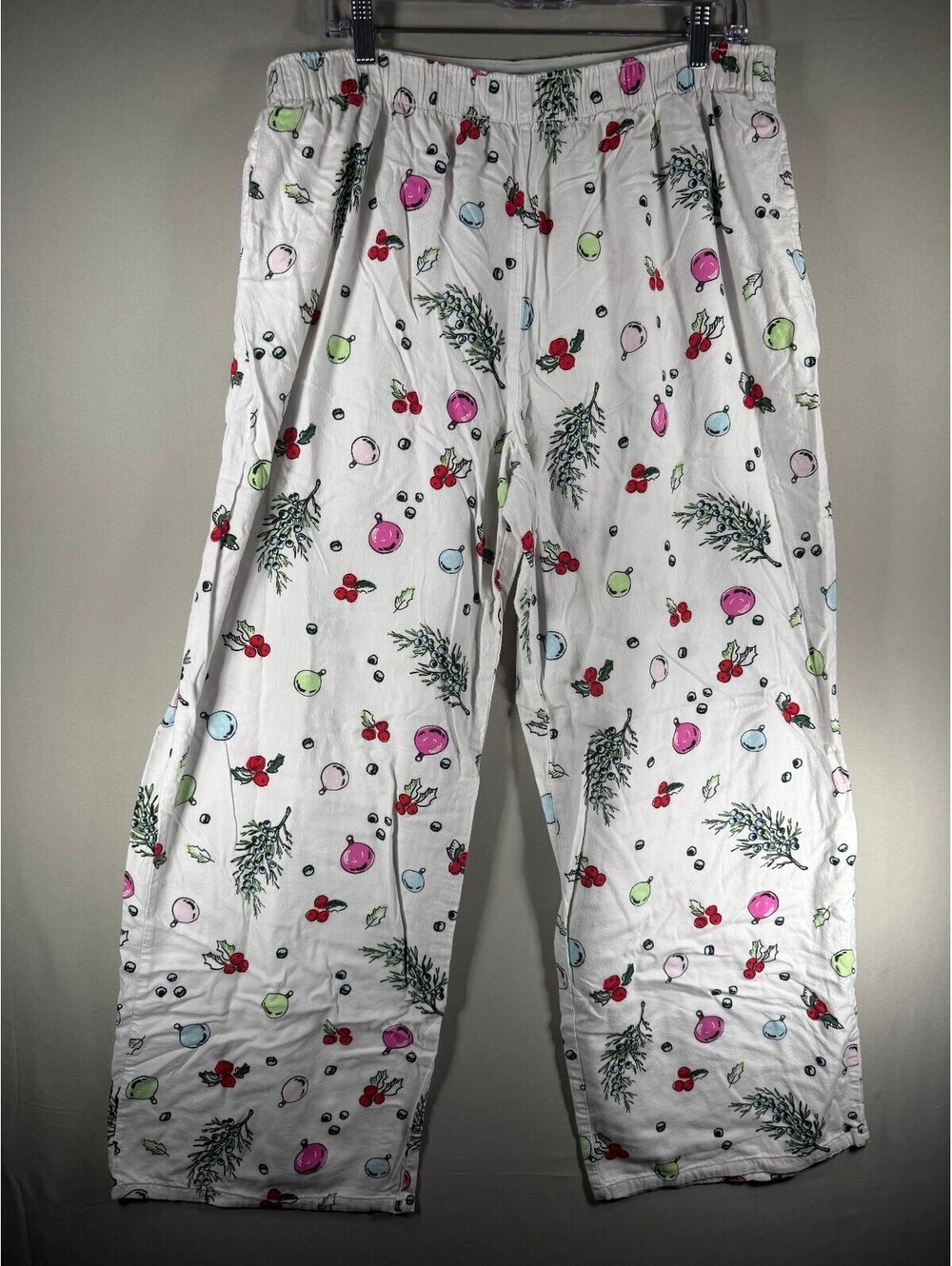 Colsie XL White Holiday Print Lounge Pants